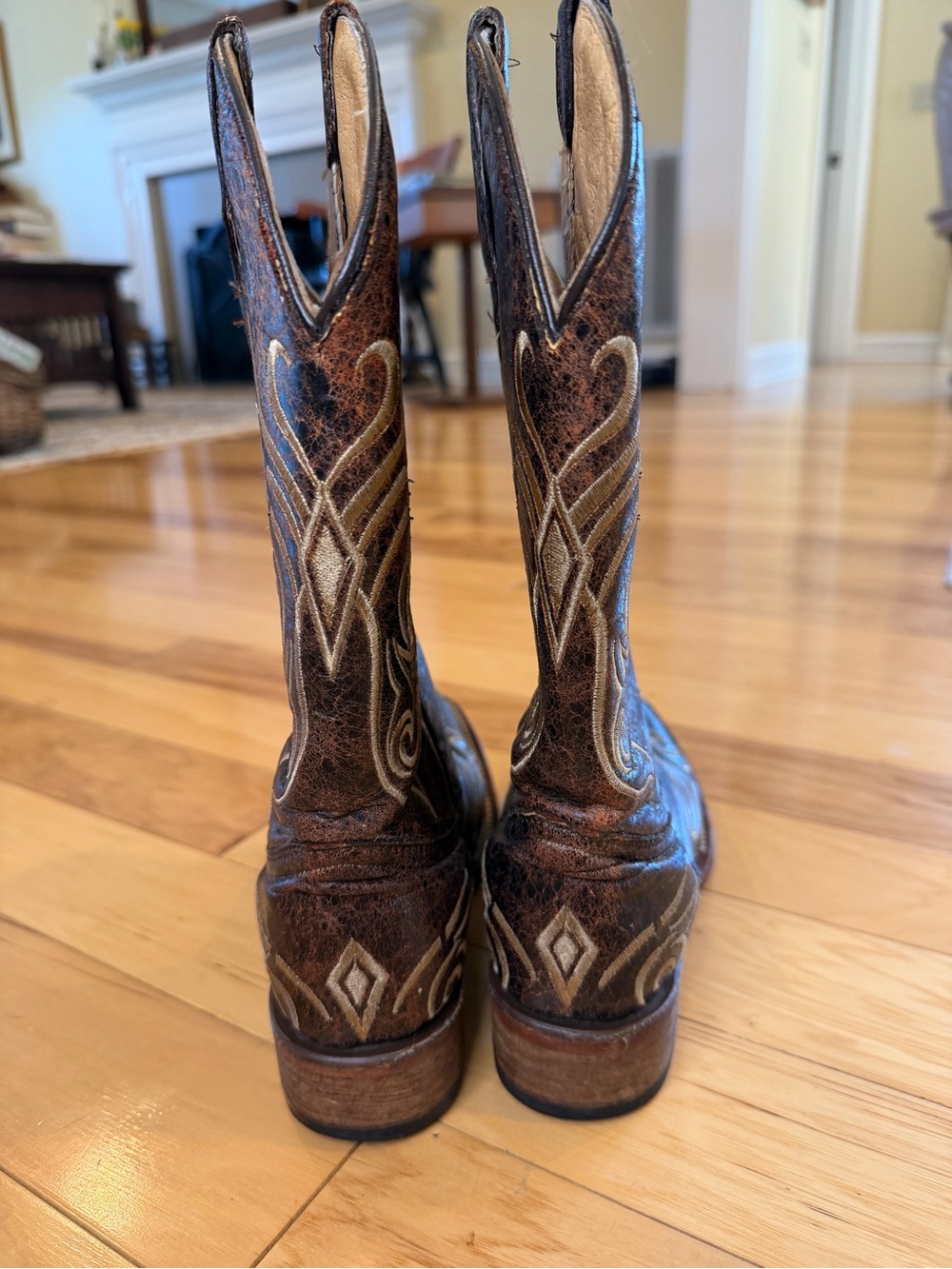 Circle G by Corral Distressed Leather Embroidered Western Boots 7.5M L5058 - Picture 6 of 11